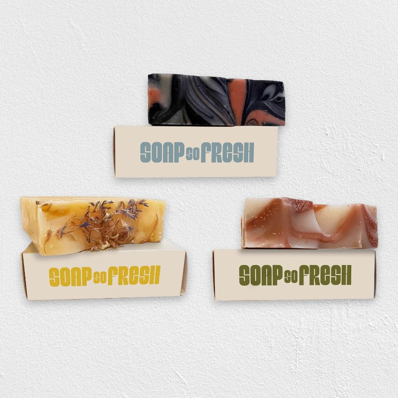 (3 Pack) Charcoal/ Peppermint/ Orange Combo Soap Bar Pack